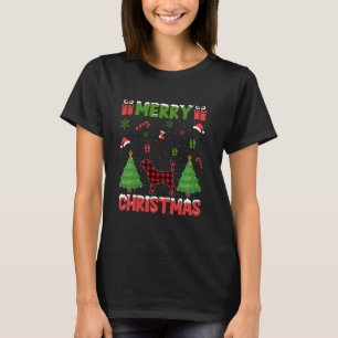 Xmas Tree Red Buffalo Karierter Beagle Dog Ugly Ch T-Shirt
