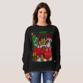 Xmas Tree Red Lighting Boston Terrier Dog Ch Sweatshirt (Vorne ganz)