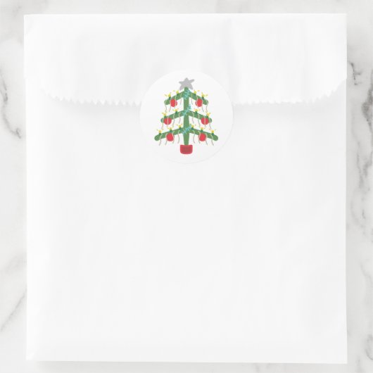 Xmas Tree Runder Aufkleber (Tasche)