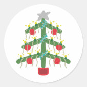 Xmas Tree Runder Aufkleber (Vorderseite)