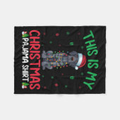 Xmas Tree Santa German Kurzhaar Pointer Dog Chr Fleecedecke (Vorderseite (Horizontal))