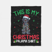 Xmas Tree Santa German Kurzhaar Pointer Dog Chr Fleecedecke (Vorderseite)