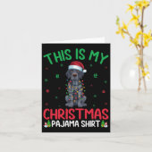Xmas Tree Santa German Kurzhaar Pointer Dog Chr Karte (Gelbe Blume)