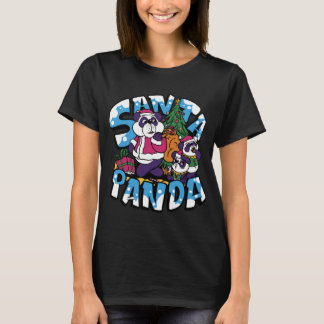 Xmas Tree Santa Panda Kindermädchen Weihnachten T-Shirt