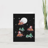 Xmas Tree Santa Riding Armadillo Karte (Vorderseite)