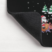 Xmas Tree Santa Riding Armadillo Mousepad (Ecke)