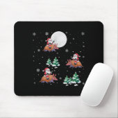 Xmas Tree Santa Riding Armadillo Mousepad (Mit Mouse)