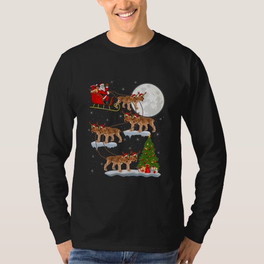 Xmas Tree Santa Riding English Cocker Spaniel T-Shirt (Vorderseite)