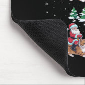 Xmas Tree Santa Riding Ragdoll Katze Weihnachten Mousepad (Ecke)