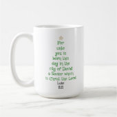 Xmas Tree Scripture Verse (Luke 2:11) Kaffeetasse (Links)