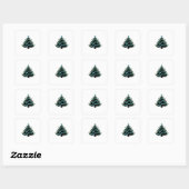 Xmas tree Square Stickers (Blatt)