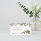 X'mas Tree Tractor Bear Diaper Raffle Baby Shower Begleitkarte (Stehend Vorderseite)