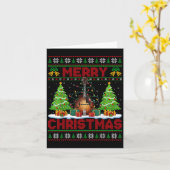 Xmas Tree Ugly Style Santa Musical Mandolin Christ Karte (Gelbe Blume)