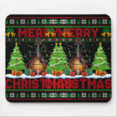Xmas Tree Ugly Style Santa Musical Mandolin Christ Mousepad (Vorne)