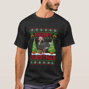Xmas Tree Ugly Style Weihnachtsmannmütze Ostrich B T-Shirt