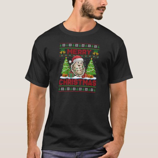 Xmas Tree Ugly Style Weihnachtsmannmütze Oyster Ch T-Shirt (Vorderseite)
