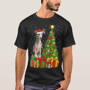 Xmas Tree Weihnachtsmannmütze Italienischer Grauhu T-Shirt