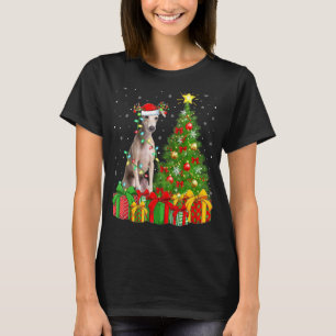 Xmas Tree Weihnachtsmannmütze Italienischer Grauhu T-Shirt