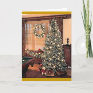 Xmas Tree with wreath Feiertagskarte
