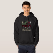 Xmas Trees Red Truck Buffalo Kariert Hoodie (Vorne ganz)