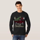 Xmas Trees Red Truck Buffalo Kariert T-Shirt (Vorne ganz)
