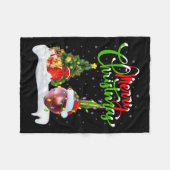 Xmas Tremlicht Weihnachtsmannmütze Gemüsezwiebeln  Fleecedecke (Vorderseite (Horizontal))