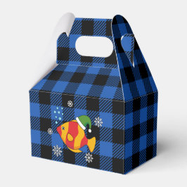 Xmas Tropischer Cartoon auf Blue Buffalo Muster Geschenkschachtel