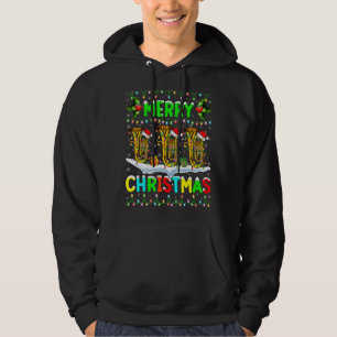 Xmas Tuba Lighting Weihnachtsmannmütze Frohe Weihn Hoodie