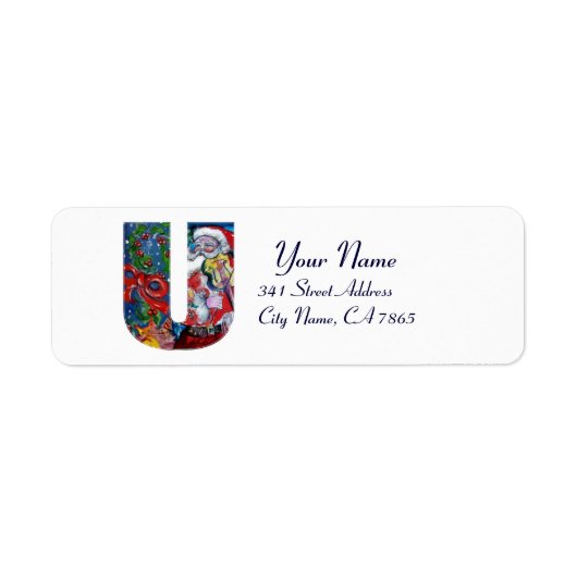 XMAS U SCHREIBEN /SANTA CLAUS MIT VIOLIN MONOGRAMM (Vorne)