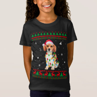 Xmas Ugly Sweater Christmas Lights Beagle Hunde Li T-Shirt