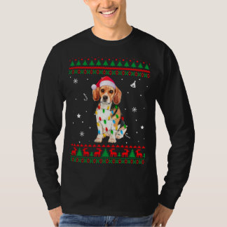 Xmas Ugly Sweater Christmas Lights Beagle Hunde Li T-Shirt