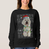 Xmas Ugly Sweater Style Santa Bichon Frise Dog Chr Sweatshirt (Vorderseite)