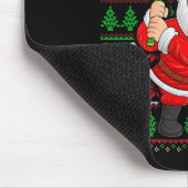 Xmas Ugly Sweater Style Santa Playing Cricket Chri Mousepad (Ecke)