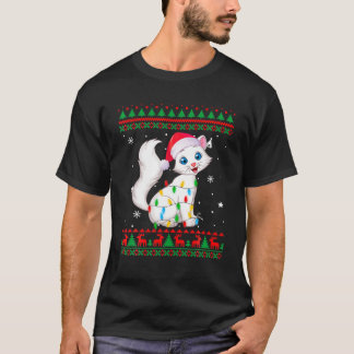 Xmas Ugly Sweater Weihnachtsbeleuchtung Cat Kitten T-Shirt