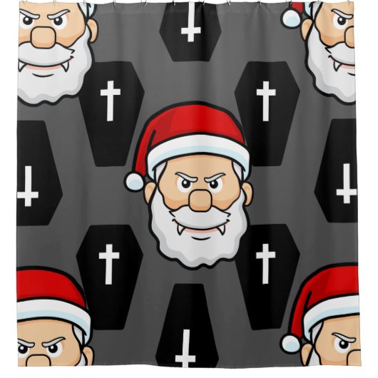 Xmas vampire santa claus särge duschvorhang (Vorderseite)