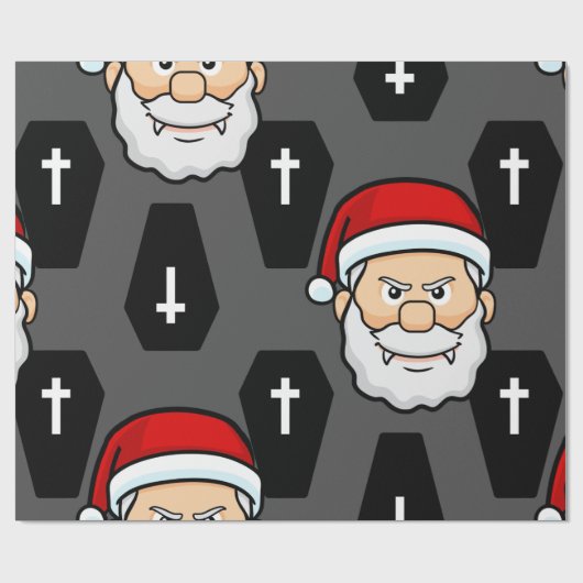 Xmas vampire santa claus särge geschenkpapier (Flach)