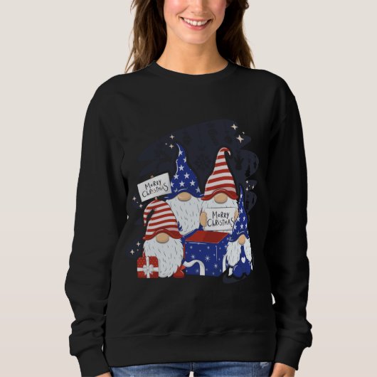 Xmas Weihnachtsmannmütze American Frohe Weihnachts Sweatshirt (Vorderseite)