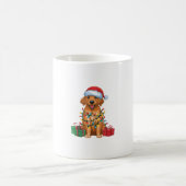 Xmas Weihnachtsmannmütze Flatbeschichteter Retriev Kaffeetasse (Mittel)