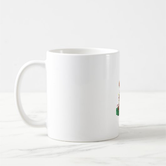 Xmas Weihnachtsmannmütze Flatbeschichteter Retriev Kaffeetasse (Links)