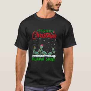 Xmas Weihnachtsmannmütze Reindeer Mantis Christmas T-Shirt