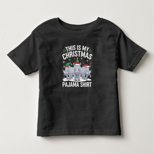 Xmas Weihnachtsmannmütze Reindeer Rhino Christmas  Kleinkind T-shirt (Vorderseite)