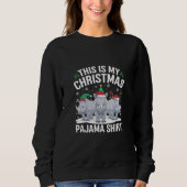 Xmas Weihnachtsmannmütze Reindeer Rhino Christmas Sweatshirt (Vorderseite)