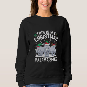 Xmas Weihnachtsmannmütze Reindeer Rhino Christmas Sweatshirt