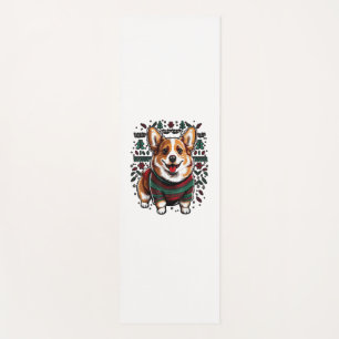 Xmas Welsh Corgi Santa an Weihnachten Welsh Corgi Yogamatte