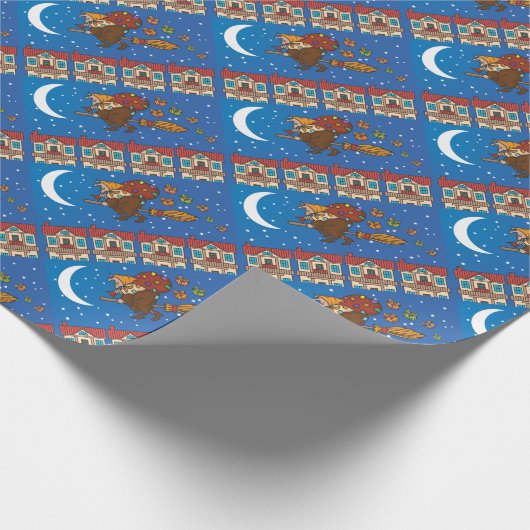 xmas witz Befana Geschenkpapier (Ecke)