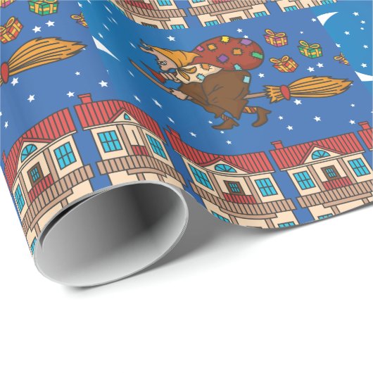 xmas witz Befana Geschenkpapier (Rolleneckpunkt)