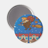 xmas witz Befana Magnet (Vorderseite/Rückseite)