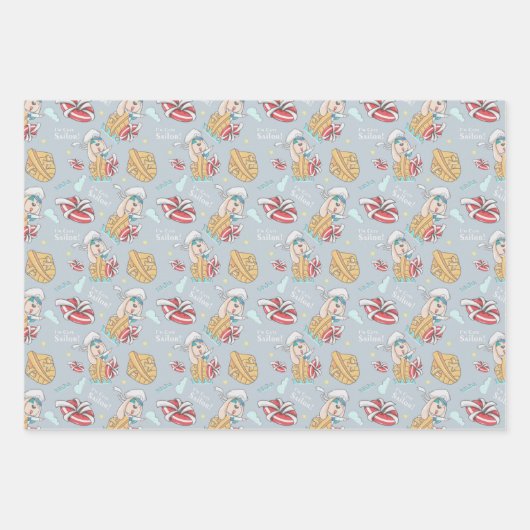 Xmas Wrapping Paper Flat Sheet Set 3 Geschenkpapier Set (Vorderseite)