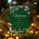 Xmas Wreath Corporate Green Christmas Party Einladung