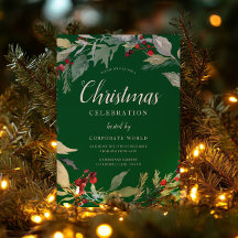 Xmas Wreath Corporate Green Christmas Party
